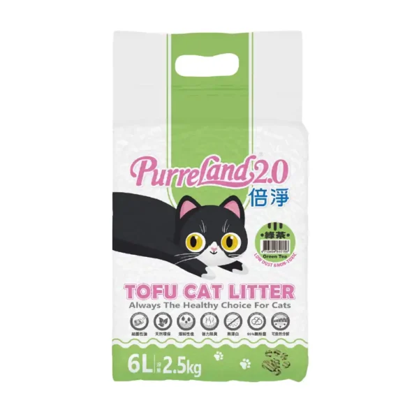 【PurreLand倍淨】2.0豆腐貓砂 6L綠茶