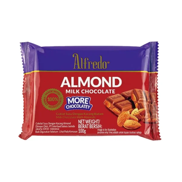 Alfredo白儷人杏仁夾心巧克力100g