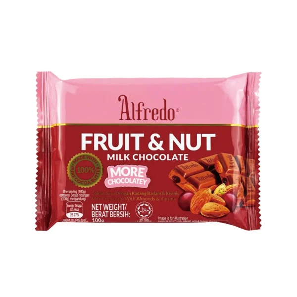 Alfredo白儷人杏仁葡萄乾夾心巧克力100g