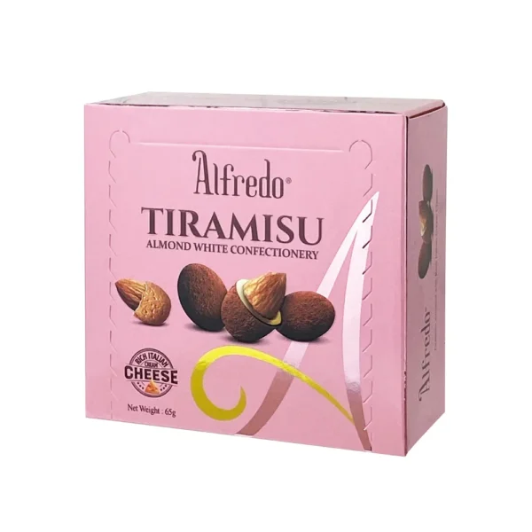 Alfredo白儷人提拉米蘇風味杏仁夾心白可可65g